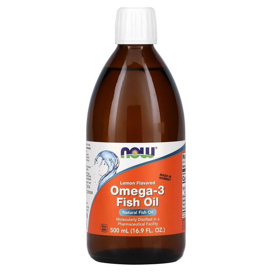 Основне фото товара NOW, Omega 3 Fish Oil, Омега 3, 500 мл