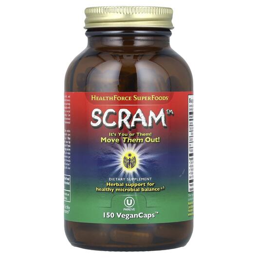 Основне фото товара HealthForce Superfoods, Scram, Засіб від паразитів, 150 капсул