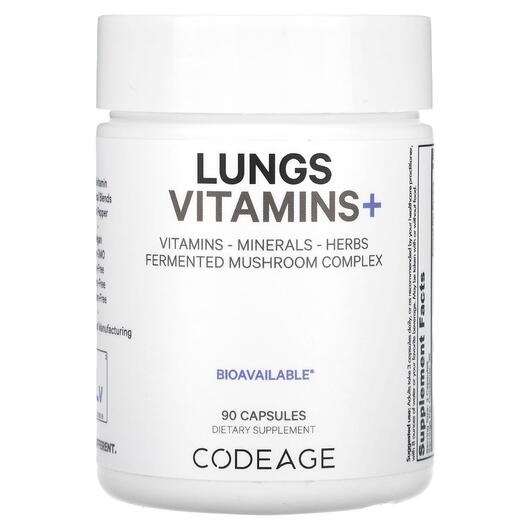 Основне фото товара CodeAge, Vitamins Lungs, Підтримка органів дихання, 90 капсул