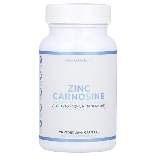 Основне фото товара Revive, Zinc Carnosine, Цинк, 120 капсул