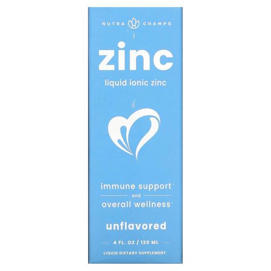 Основне фото товара NutraChamps, Zinc Liquid Ionic Unflavored, Цинк Рідкий, 120 мл