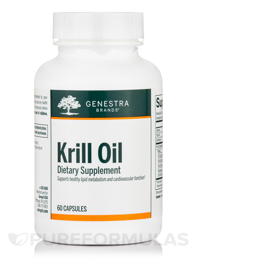Основне фото товара Genestra, Krill Oil, Олія Антарктичного Кріля, 60 капсул