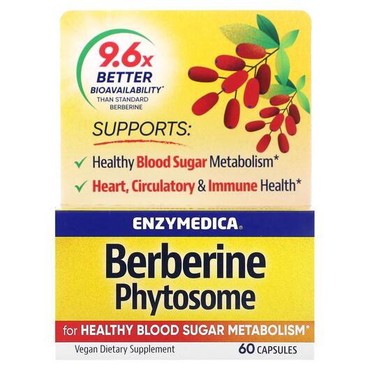 Основне фото товара Enzymedica, Berberine Phytosome, Берберин, 60 капсул