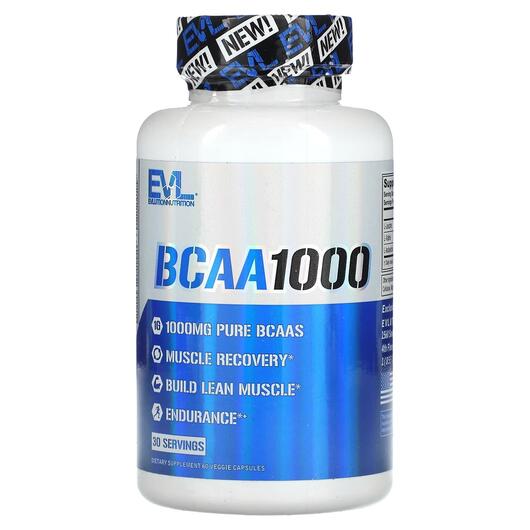 Основне фото товара EVLution Nutrition, BCAA1000 500 mg, БЦАА, 60 капсул