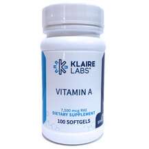 Vitamin A Витамин А Ретинол Klaire Labs 100 капсул