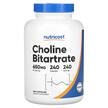 Фото товару Choline Bitartrate 650 mg, Вітамін B4 Холін, 240 капсул