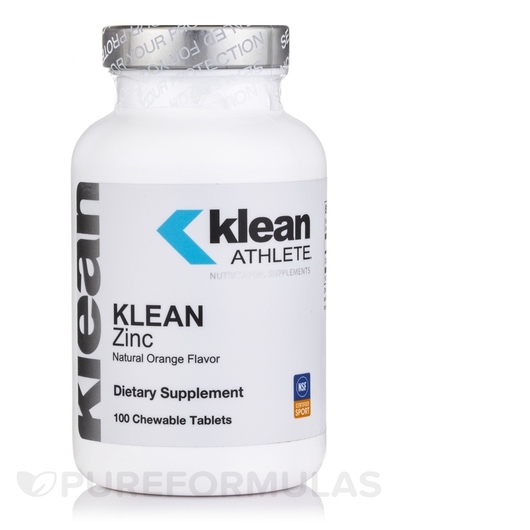 Основне фото товара Klean Zinc Natural Orange Flavor, Цитрат Цинку, 100 таблеток