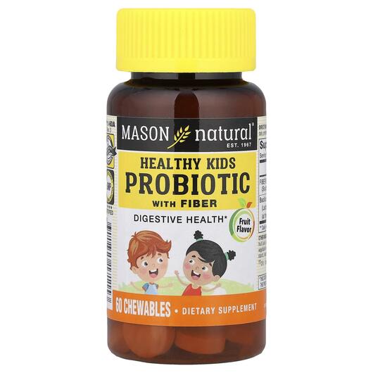 Основне фото товара Healthy Kids Probiotic With Fiber, Пробіотики для дітей, 60 табле