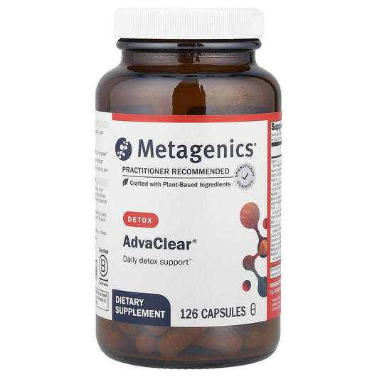 Основне фото товара Metagenics, AdvaClear, Детокс та очищення, 126 капсул