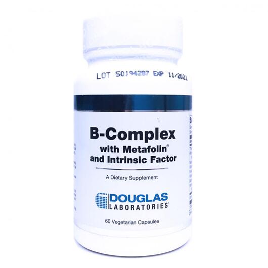 Основне фото товара B-Complex with Metafolin, B-комплекс з метафоліном, 60 капсул