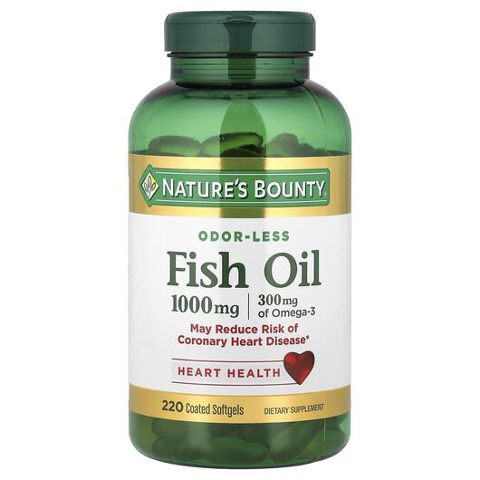 Основне фото товара Fish Oil 1000 mg, Риб'ячий жир Омега-3 1000 мг, 220 капсул