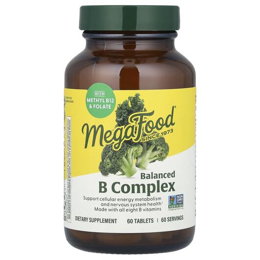 Основне фото товара MegaFood, Balanced B Complex, B-комплекс, 60 таблеток