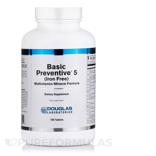 Основне фото товара Basic Preventive 5 Iron Free, Мультивітаміни, 180 таблеток