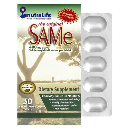 Основне фото товара The Original SAM-e 400 mg, S-Аденозил-L-метионін, 30 таблеток