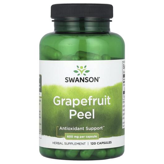 Основне фото товара Swanson, Grapefruit Peel 600 mg, Грейпфрут, 120 капсул