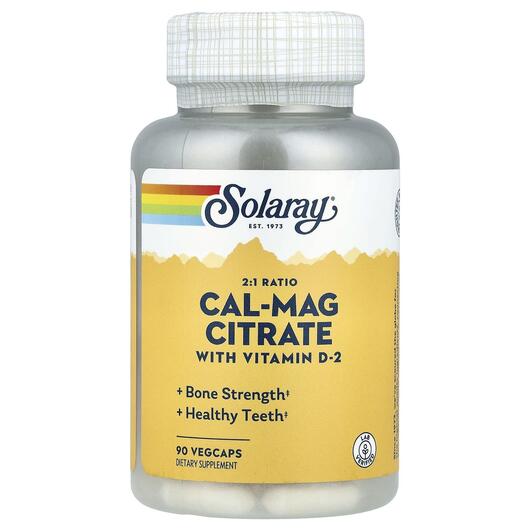 Основне фото товара Cal-Mag Citrate with D-2, Кальцій Магній Цитрат з D2, 90 капсул