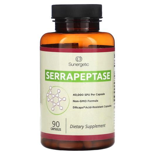 Основне фото товара Sunergetic, Serrapeptase, Серрапептаза, 90 капсул