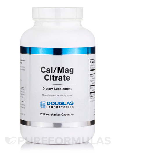 Основне фото товара Douglas Laboratories, Cal/Mag Citrate, Кальцій Магній, 250 капсул