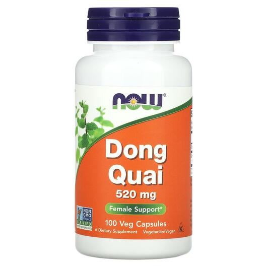 Основне фото товара NOW, Dong Quai, Дягиль 520 мг, 100 капсул