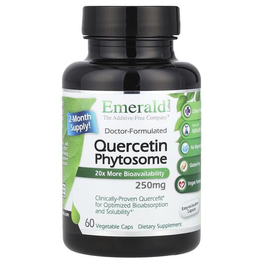 Основне фото товара Emerald, Quercetin Phytosome 250 mg, Кверцетин 250 мг, 60 капсул