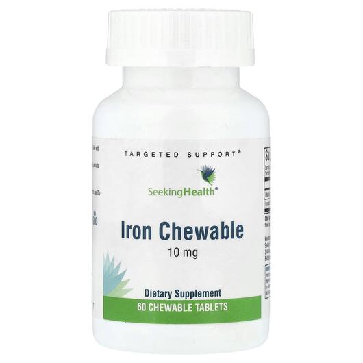 Основне фото товара Seeking Health, Iron Chewable 10 mg, Залізо, 60 таблеток