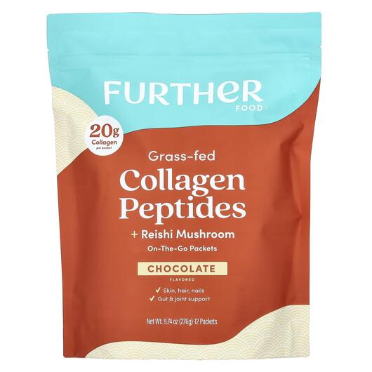 Основне фото товара Grass-Fed Collagen Peptides + Reishi Mushroom Chocolate, Колаген,