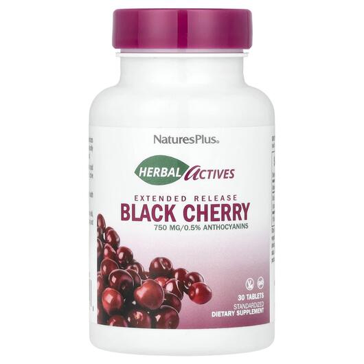 Основне фото товара Herbal Actives Black Cherry 750 mg, Трави, 30 таблеток