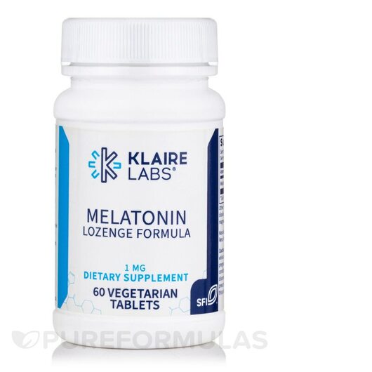 Основне фото товара Klaire Labs, Melatonin Lozenge Formula, Мелатонін, 60 таблеток
