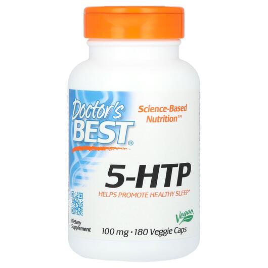 Основне фото товара Doctor's Best, 5-HTP, 5-гідрокситриптофан 100 мг, 180 капсул