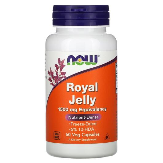 Основне фото товара NOW, Royal Jelly, Маточне молочко, 60 капсул