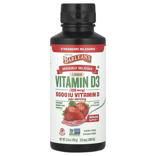 Основне фото товара Barlean's, Liquid Vitamin D3, Вітамін D3, 159 г