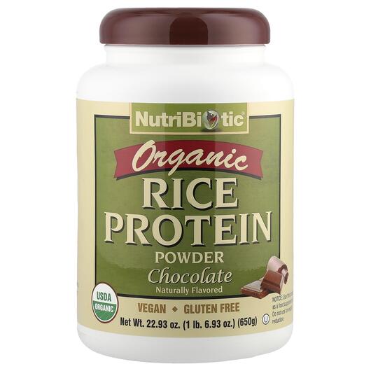 Основне фото товара Raw Organic Rice Protein Chocolate 6, Рисовий протеїн, 650 г
