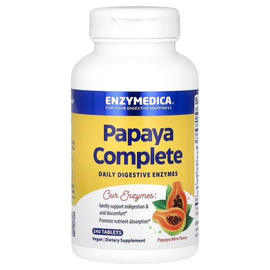 Основне фото товара Papaya Complete Papaya Mint, Ферменти Папайї, 240 таблеток