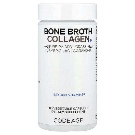 Основне фото товара CodeAge, Bone Broth Collagen, Зміцнення кісток, 180 капсул
