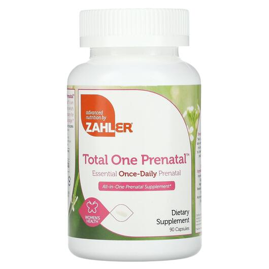 Основне фото товара Zahler, Total One Prenatal, Вітаміни для вагітних, 90 капсул