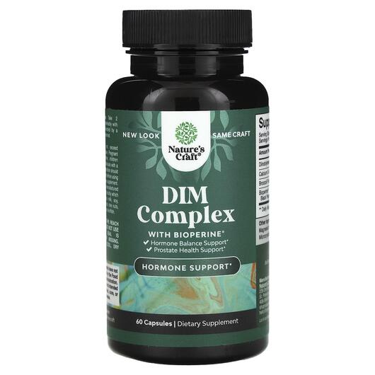 Основне фото товара Natures Craft, DIM Complex + Bioperine, Дііндолілметан, 60 капсул