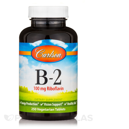 Основне фото товара B-2 Riboflavin 100 mg, Вітамін В2 Рибофлавін, 250 таблеток
