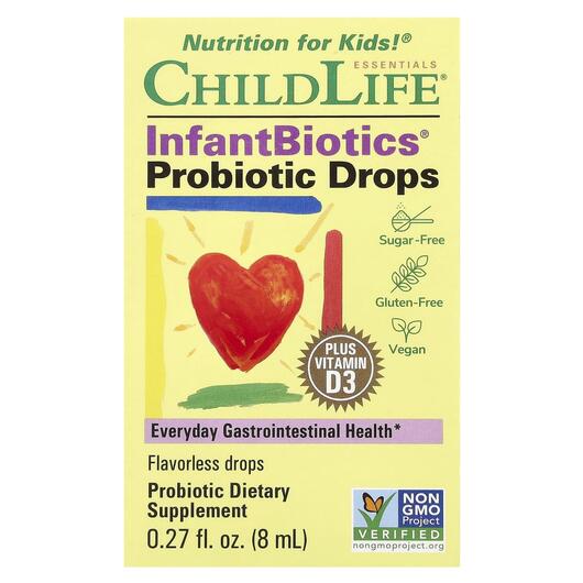 Основне фото товара InfantBiotics Probiotic Drops, Пробіотики для дітей, 10.5 мл