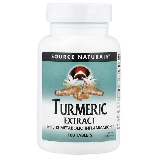 Основне фото товара Turmeric Extract 100, Куркума Екстракт, 100 таблеток