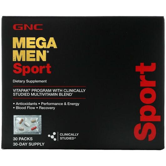 Основне фото товара GNC, Mega Men Sport Vitapak, Вітаміни Мега Мен, 30 шт