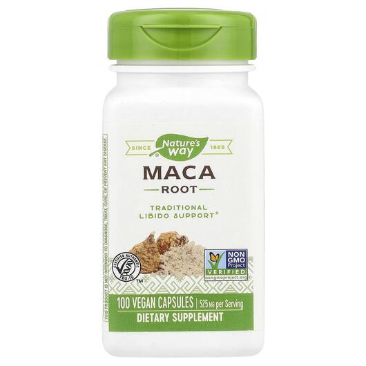 Основне фото товара Nature's Way, Maca Root 525 mg, Мака 525 мг Корінь, 100 капс