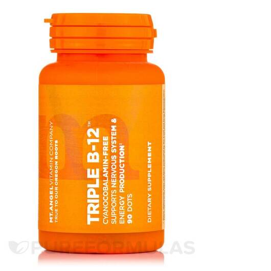 Основне фото товара Mt. Angel Vitamins, Triple B-12, Вітамін B12 Кобаламін, 90 Dots
