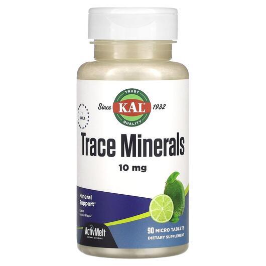 Основне фото товара KAL, Trace Minerals Lime 10 mg, Мінеральні добавки, 90 таблеток