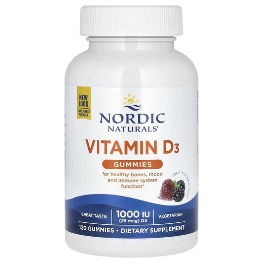 Основне фото товара Vitamin D3 Gummies Wild Berry, Вітамін D3 Холекальциферол, 120 та