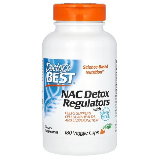 Основне фото товара Doctor's Best, NAC Detox Regulators, NAC, 180 капсул