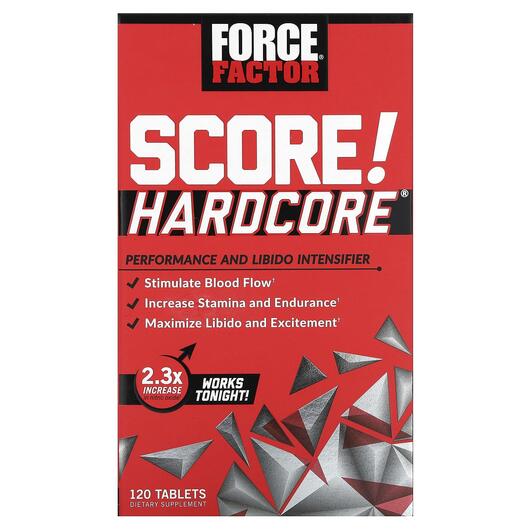 Основне фото товара Force Factor, SCORE! Hardcore, Підтримка Лібідо, 120 таблеток