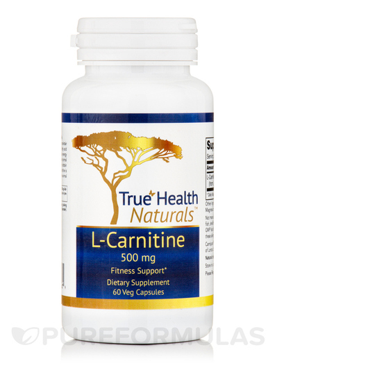 Основне фото товара True Healing Naturals, L-Carnitine 500 mg, L-Карнітин, 60 капсул