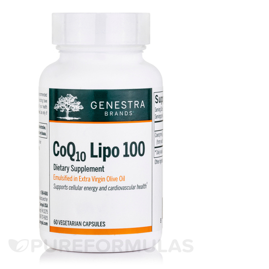Основне фото товара Genestra, CoQ10 Lipo 100, Коензим CoQ10, 60 капсул