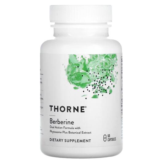 Основне фото товара Thorne, Berberine 500, Берберин 500 мг, 60 капсул