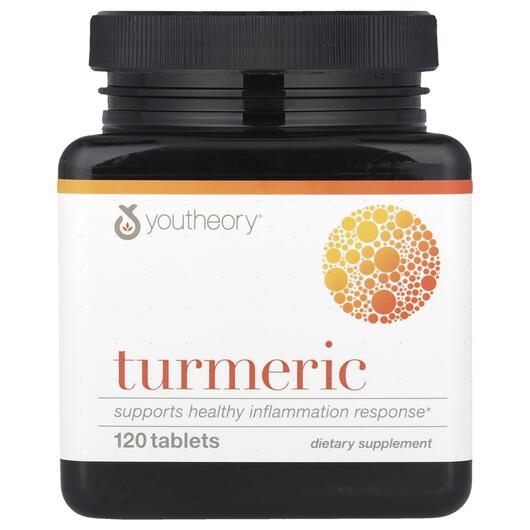 Основне фото товара Youtheory, Turmeric, Коріння куркуми, 120 таблеток